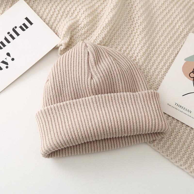 Женская шапка зимняя шапка осенне-зимняя теплая шерстяная шапка мужская утолщенная вязаная шапка простая дынная меховая шапка защита ушей теплая шапка One Size