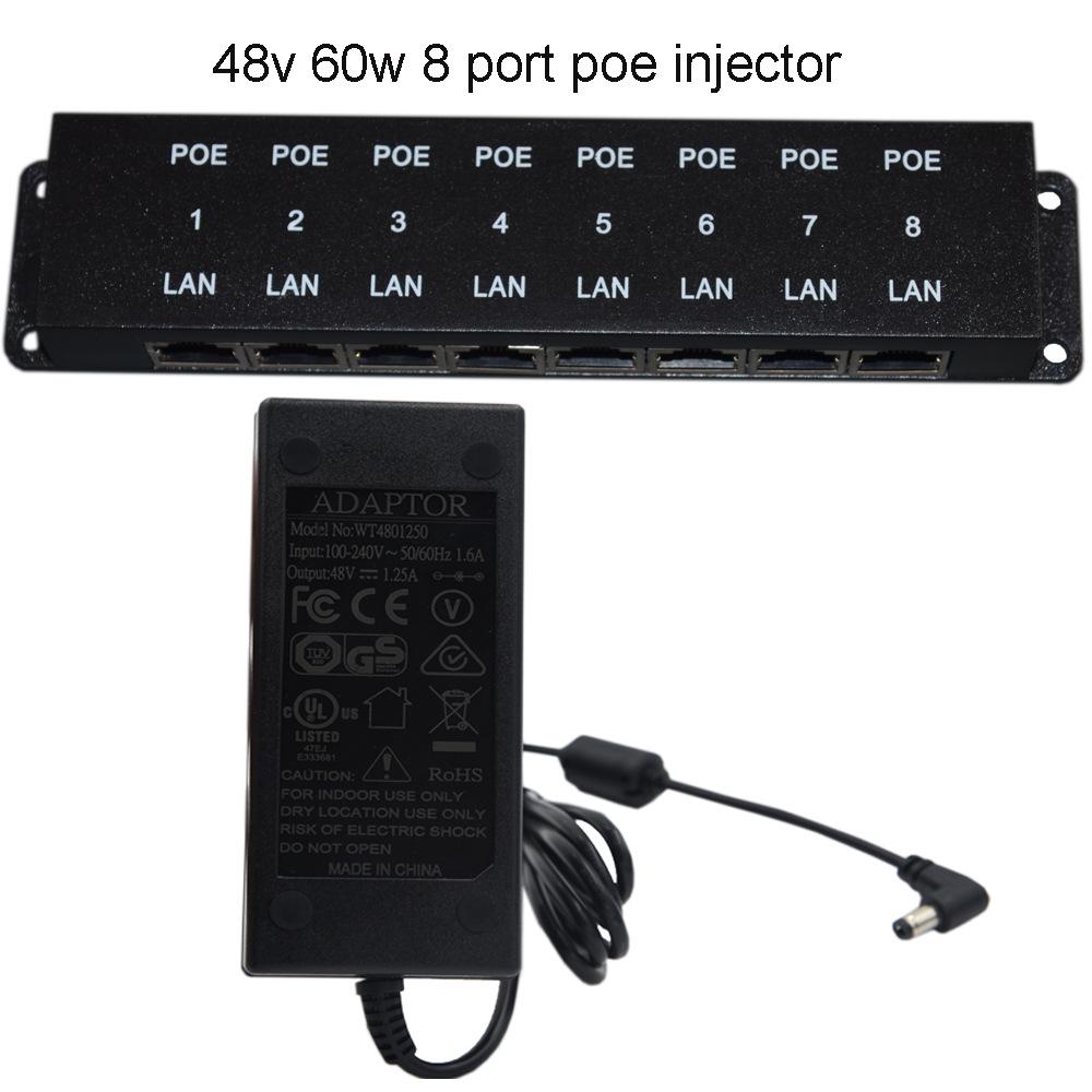 8-Port Wall-Mounted POE Midspan, 100Mbps Ethernet Injector with 24V 60W Power Supply
8-Port Wall-Mounted POE Midspan, 100Mbps Ethernet Injector with 24V 60W Power Supply