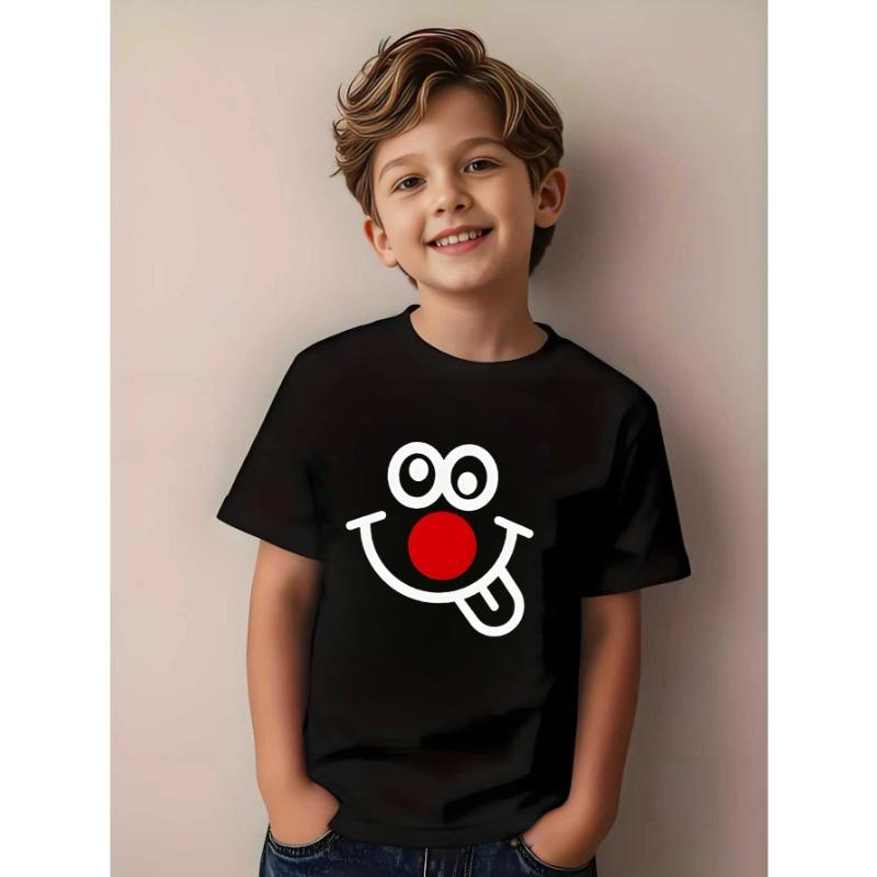 European Size Boys Smiling Cartoon Red Nosed Day Fun T Shirt with Bright and Interesting Design Round Neck Short Sleeve 98cm чёрный
European Size Boys Smiling Cartoon Red Nosed Day Fun T Shirt with Bright and Interesting Design Round Neck Short Sleeve 98cm чёрный