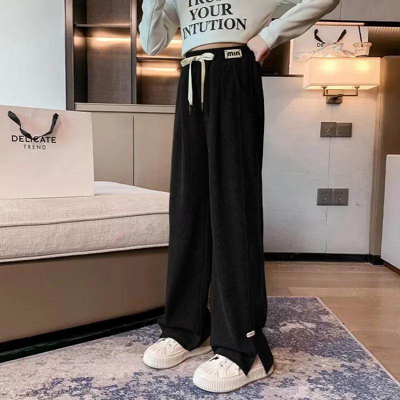 Girls High-Waist Wide-Leg Sports Pants - Fashionable Spring/Autumn 2023 Casual Trousers for Children 160cm хакі
Girls High-Waist Wide-Leg Sports Pants - Fashionable Spring/Autumn 2023 Casual Trousers for Children 160cm хакі