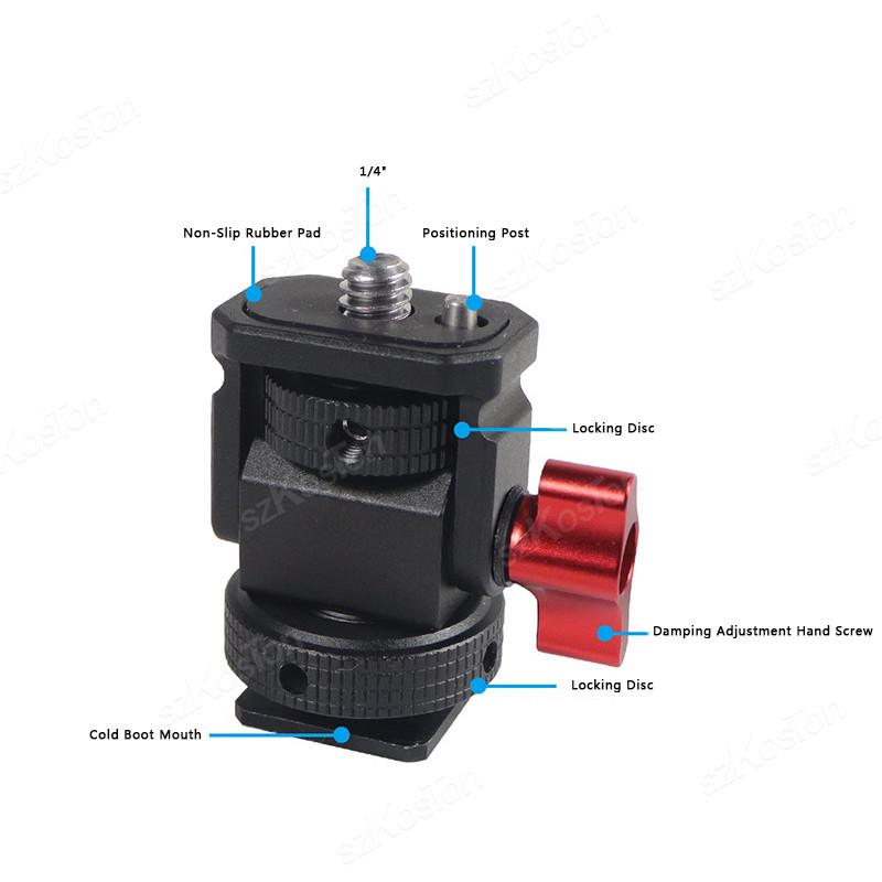 Mini Monitor Mount Tripod Head Cold Shoe Adapter 1/4 inch Screw for Camera Monitor Flash Microphone LED Fill Light Mounting чёрный
Mini Monitor Mount Tripod Head Cold Shoe Adapter 1/4 inch Screw for Camera Monitor Flash Microphone LED Fill Light Mounting чёрный