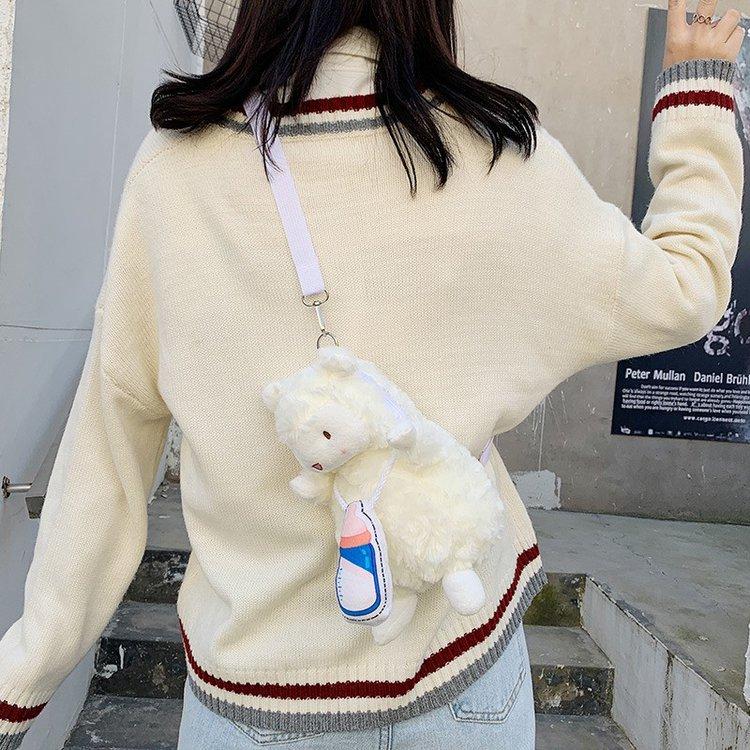 Мультяшная маленькая кашемировая сумка женская новая на плечо сумка для мобильного телефона модная и милая женская сумка-мессенджер