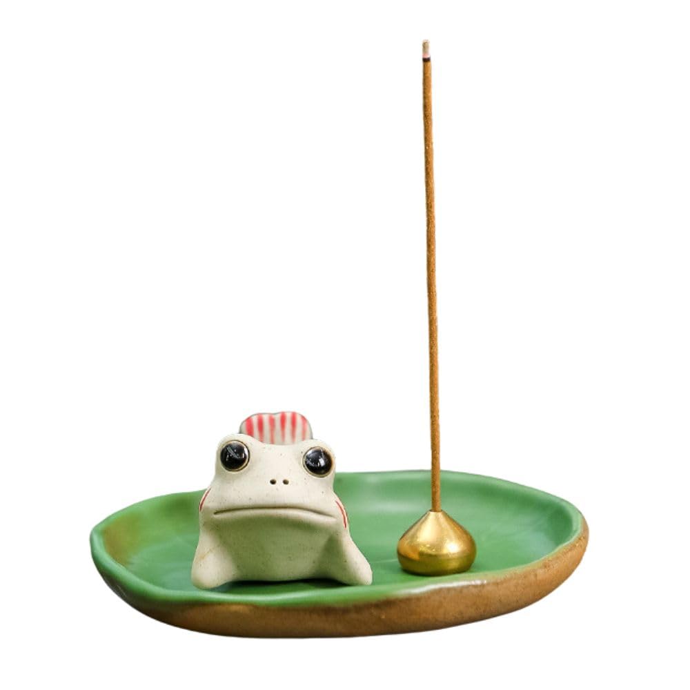 SOCONICA Ceramic Frog Incense Holder with Incense Dish, Cute, Auspicious Charm, Handmade, Stylish Gift (Face-Down)
SOCONICA Ceramic Frog Incense Holder with Incense Dish, Cute, Auspicious Charm, Handmade, Stylish Gift (Face-Down)