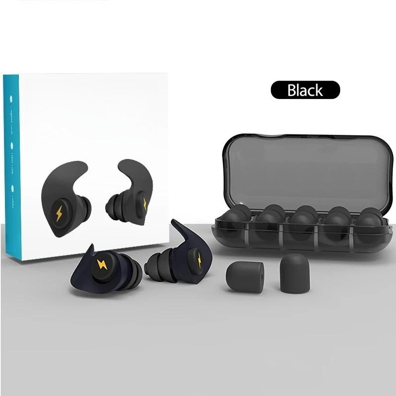 MAMIJOY ZK40 6Pcs 3 Layer Soft Silicone Ear Plugs Sleep Noise Reduction Tapered Ear Protector Anti Noise чорний
MAMIJOY ZK40 6Pcs 3 Layer Soft Silicone Ear Plugs Sleep Noise Reduction Tapered Ear Protector Anti Noise чорний