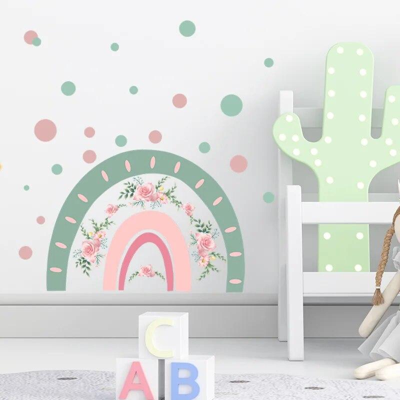 Cartoon green pink rainbow flowers living room decoration Bedroom transformation warm atmosphere wall stickers self-adhesive 40x60cm
Cartoon green pink rainbow flowers living room decoration Bedroom transformation warm atmosphere wall stickers self-adhesive 40x60cm
