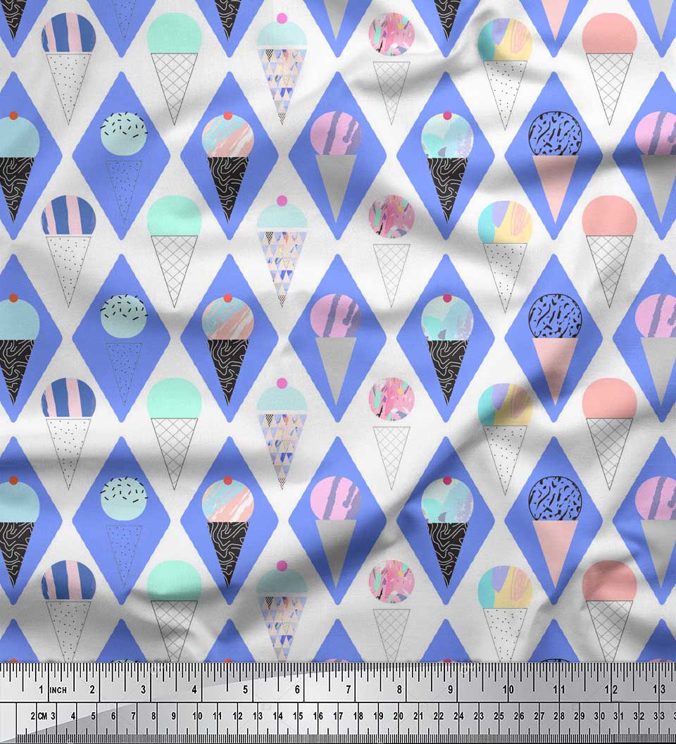Soimoi Blue Japan Crepe Satin Fabric Diamond & Ice Cream Cone Food Print Тканина на метр 42 дюйма 42 Inch Wide - Poly Crepe зелений
Soimoi Blue Japan Crepe Satin Fabric Diamond & Ice Cream Cone Food Print Тканина на метр 42 дюйма 42 Inch Wide - Poly Crepe зелений
