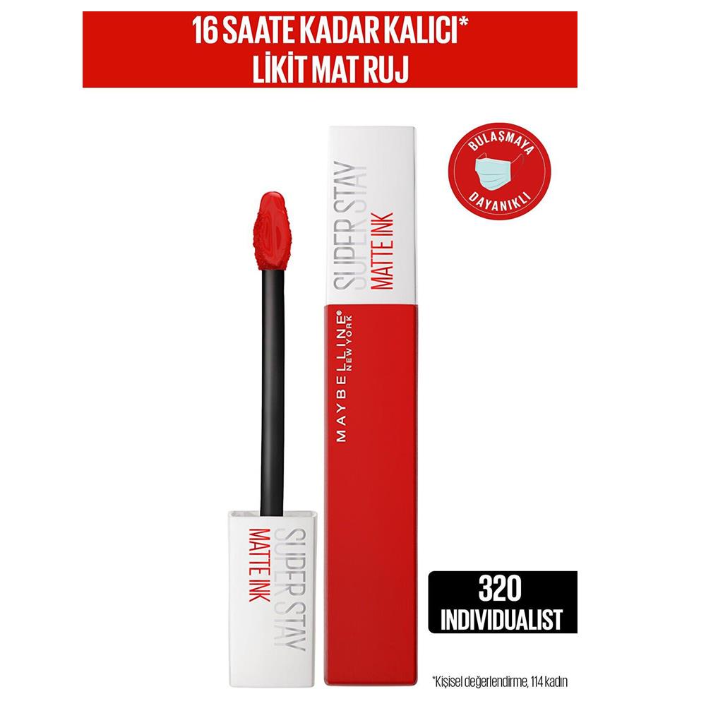 Жидкая матовая губная помада Maybelline New York Super Stay Matte Ink - 320 Individualist - Красный
Жидкая матовая губная помада Maybelline New York Super Stay Matte Ink - 320 Individualist - Красный