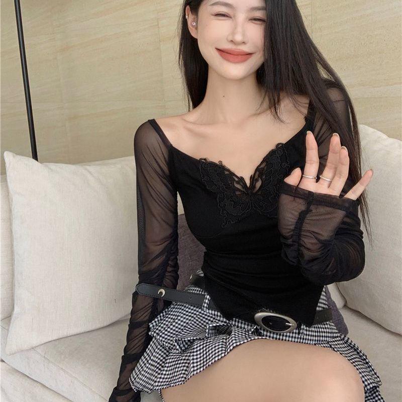 Women s One-Shoulder Long Sleeve Mesh Patchwork Butterfly Crop Top M (suggested for 45-50 kg) чёрный
Women s One-Shoulder Long Sleeve Mesh Patchwork Butterfly Crop Top M (suggested for 45-50 kg) чёрный