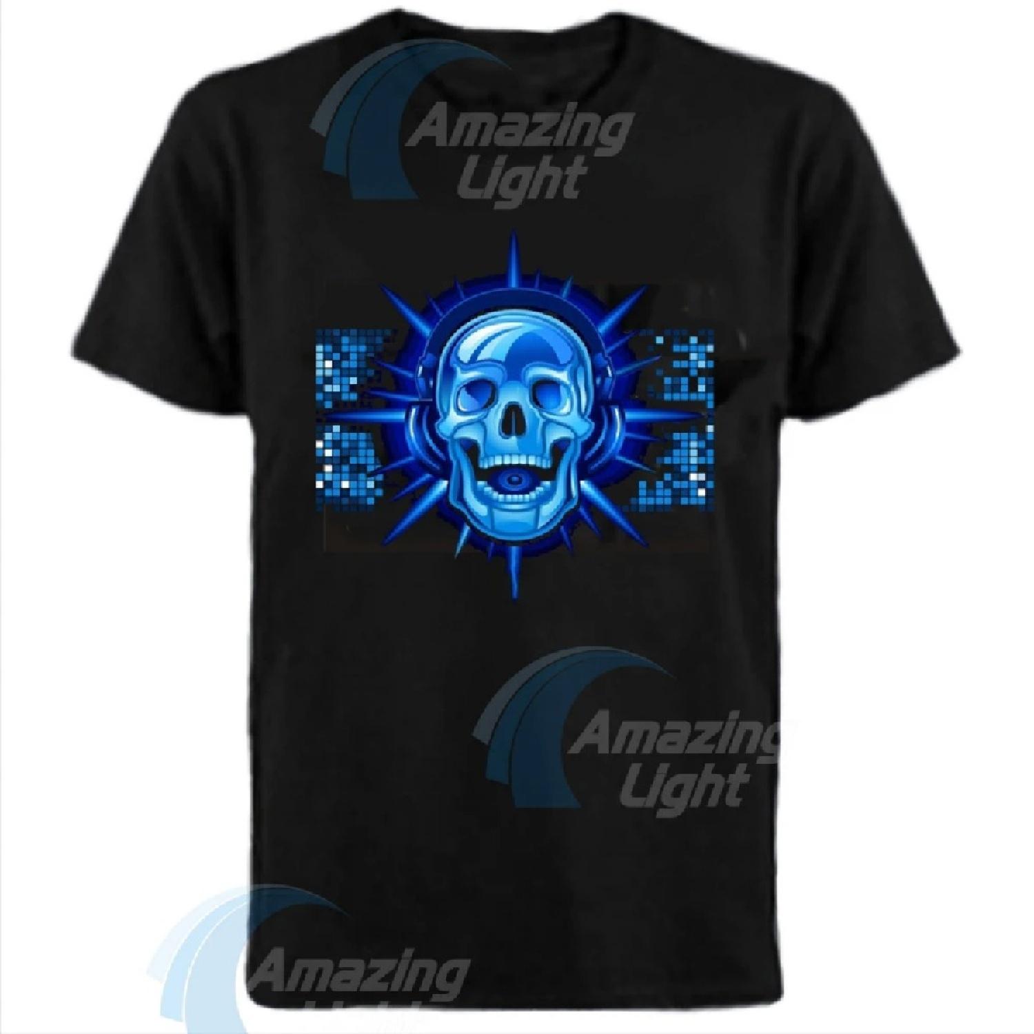 Blue Skull Sound Activated Flashing EL T-Shirt Light Up Down Music Party Equalizer unisex LED T-Shirt XXXXXL чорний
Blue Skull Sound Activated Flashing EL T-Shirt Light Up Down Music Party Equalizer unisex LED T-Shirt XXXXXL чорний