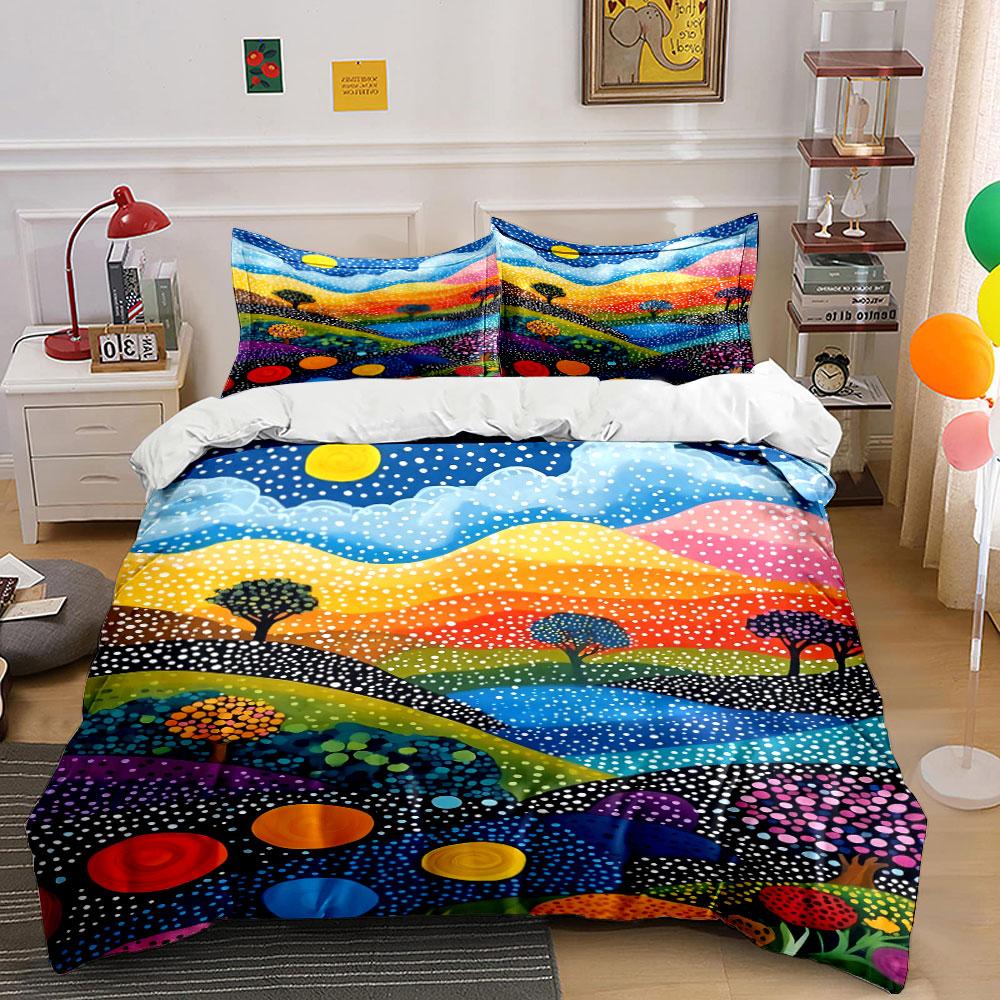 Colorful landscape with trees. Bedding sets Duvet cover sets Duvet covers Pillowcases(1 * Duvet Cover 2 * Pillowcases, without duvet insert) 135x200cm
Colorful landscape with trees. Bedding sets Duvet cover sets Duvet covers Pillowcases(1 * Duvet Cover 2 * Pillowcases, without duvet insert) 135x200cm
