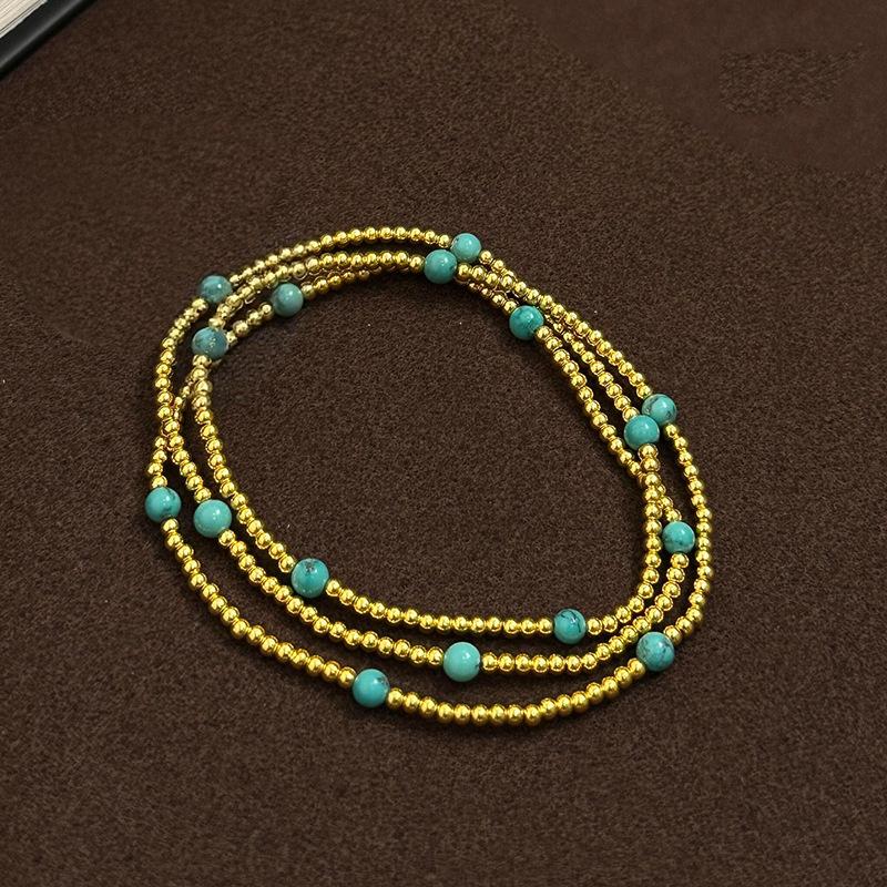 Classic retro ethnic style blue beads bracelet layered design turquoise bracelets for women high-quality banquet jewelry gift
Classic retro ethnic style blue beads bracelet layered design turquoise bracelets for women high-quality banquet jewelry gift