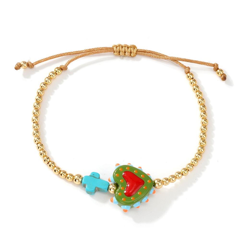 Ladies Bohemian Style Lovely Colorful Cross Heart Bracelet Bead Embellished Light Luxury Fashion Jewelry
Ladies Bohemian Style Lovely Colorful Cross Heart Bracelet Bead Embellished Light Luxury Fashion Jewelry