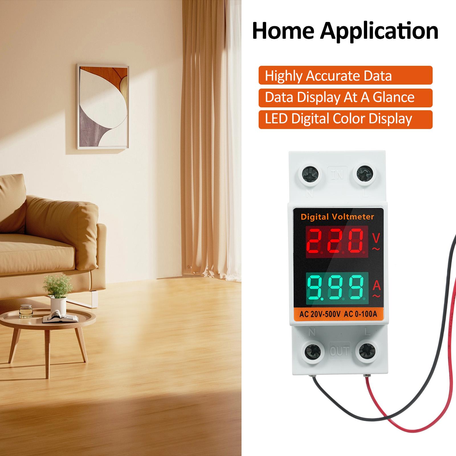 Digital Single Phase Energy Meter with Transformer Multifunction Din Rail Power Meter AC20V 500V 0 99.9A Voltmeter білий
Digital Single Phase Energy Meter with Transformer Multifunction Din Rail Power Meter AC20V 500V 0 99.9A Voltmeter білий