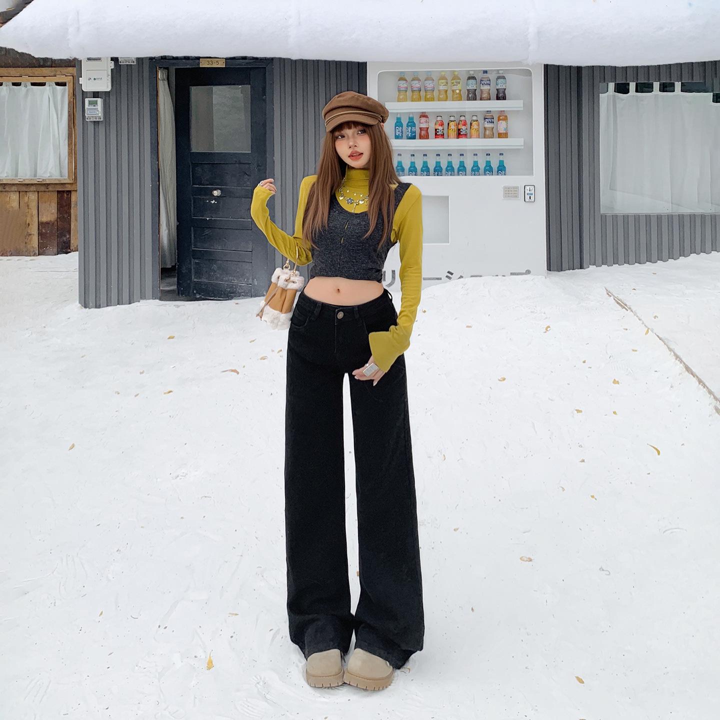 Women s Spicy Black Low-Waist Elastic Jeans — Slim-Fit, Wide-Leg, Autumn/Winter 2025 S
Women s Spicy Black Low-Waist Elastic Jeans — Slim-Fit, Wide-Leg, Autumn/Winter 2025 S