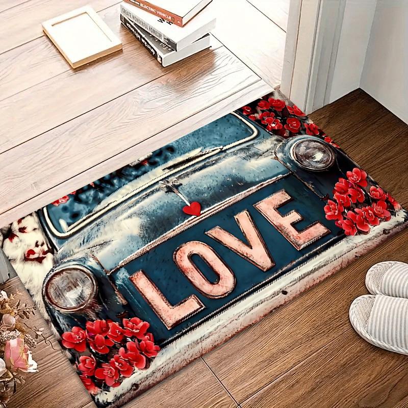 Love Vintage Car Area Rug Red Roses Decorative Carpet for Valentine Wedding Bedroom Non-Slip Washable Floor Mat Romantic Decor 40x60CM
Love Vintage Car Area Rug Red Roses Decorative Carpet for Valentine Wedding Bedroom Non-Slip Washable Floor Mat Romantic Decor 40x60CM