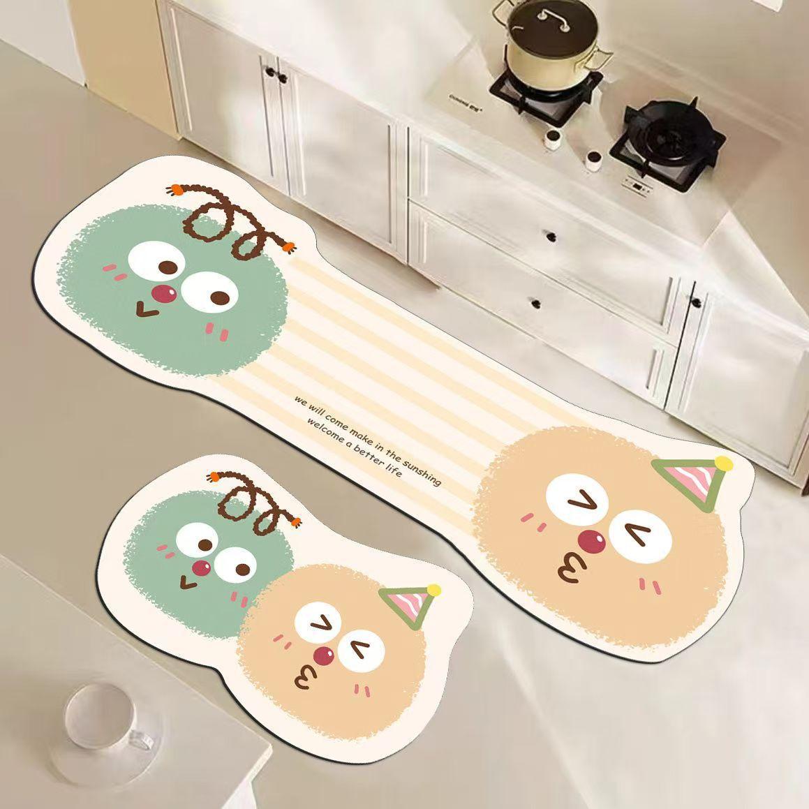 Cartoon Bubble Kitchen Floor Mat Diatom Mud Moisture-wicking Oil Moisture-wicking Slip-resistant and Dirty Foot Mat Can Scrub Bathroom Floor Mat 40*60cm
Cartoon Bubble Kitchen Floor Mat Diatom Mud Moisture-wicking Oil Moisture-wicking Slip-resistant and Dirty Foot Mat Can Scrub Bathroom Floor Mat 40*60cm