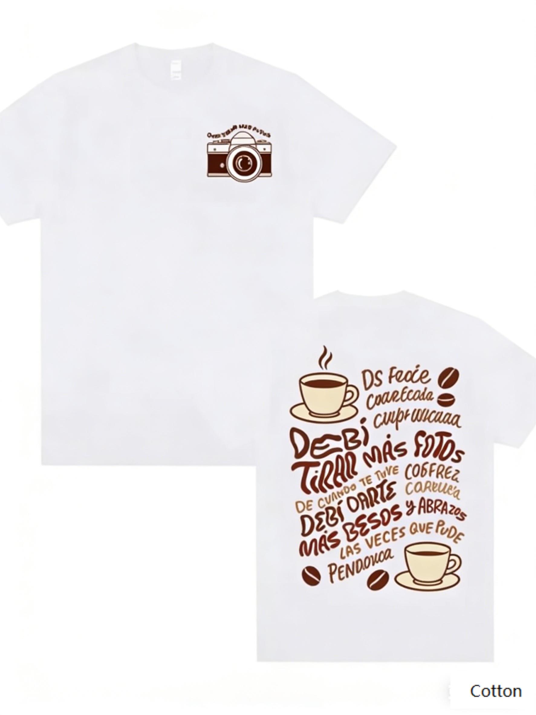 Oversized TShirt with Coffee Camera Graphic Loose Streetwear Style Soft Heavyweight Fabric Classic Crew Neck M
Oversized TShirt with Coffee Camera Graphic Loose Streetwear Style Soft Heavyweight Fabric Classic Crew Neck M