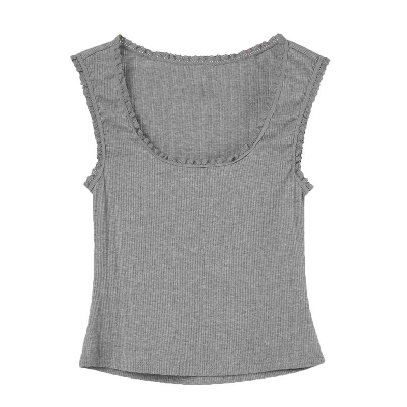Piooni Gray Sun-Top Vest Women s Summer Outwear Basic Style Lace Lace Patchwork Stretch Slim Looking Tops Grey S
Piooni Gray Sun-Top Vest Women s Summer Outwear Basic Style Lace Lace Patchwork Stretch Slim Looking Tops Grey S