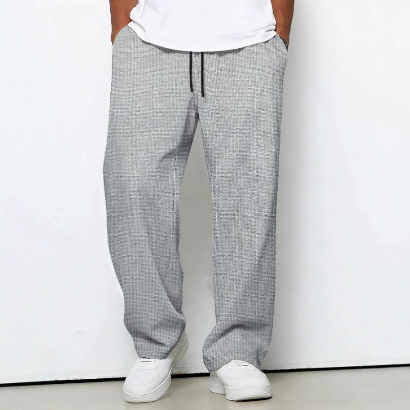 Men Elastic Drawstring Waist Waffle Casual Pants Loose Straight Leg Comfort Daily Long Trousers S сірий
Men Elastic Drawstring Waist Waffle Casual Pants Loose Straight Leg Comfort Daily Long Trousers S сірий