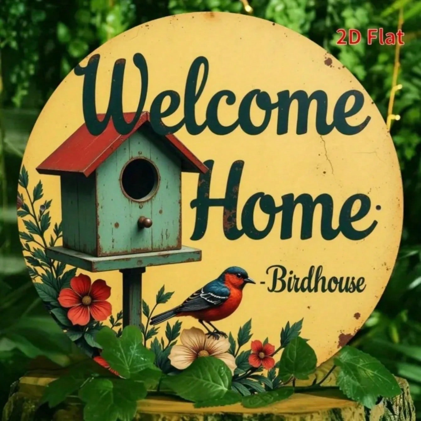 Iron Wall Decor Rustic Birdhouse Floral Print Vintage Plaque Home різнокольоровий
Iron Wall Decor Rustic Birdhouse Floral Print Vintage Plaque Home різнокольоровий