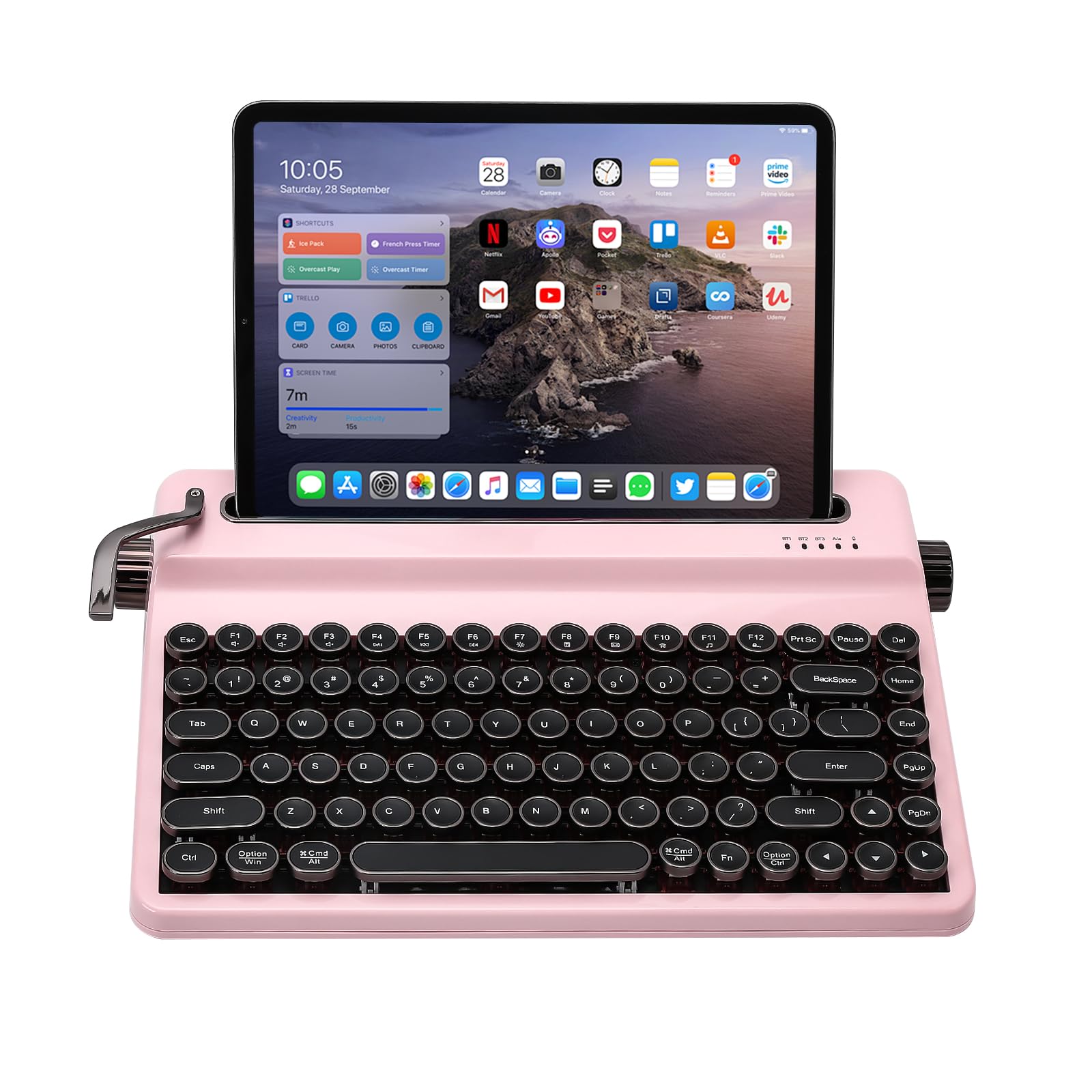YUNZII QL75 Typewriter Wireless Retro Mechanical Punk Style Round RGB Technical Standards Compliance Certified Cocoa Cream V2 Keyboard, Keyboard, рожевий
YUNZII QL75 Typewriter Wireless Retro Mechanical Punk Style Round RGB Technical Standards Compliance Certified Cocoa Cream V2 Keyboard, Keyboard, рожевий