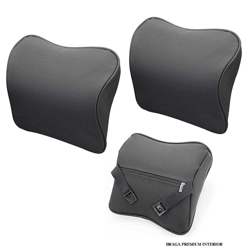 Premium Type 3A Neck Pads for Nissan and Honda Set of with Memory Foam Urethane Foam and Genuine Cowhide Perforated Braga Vehicles, Black, 2, Leather, чёрный
Premium Type 3A Neck Pads for Nissan and Honda Set of with Memory Foam Urethane Foam and Genuine Cowhide Perforated Braga Vehicles, Black, 2, Leather, чёрный