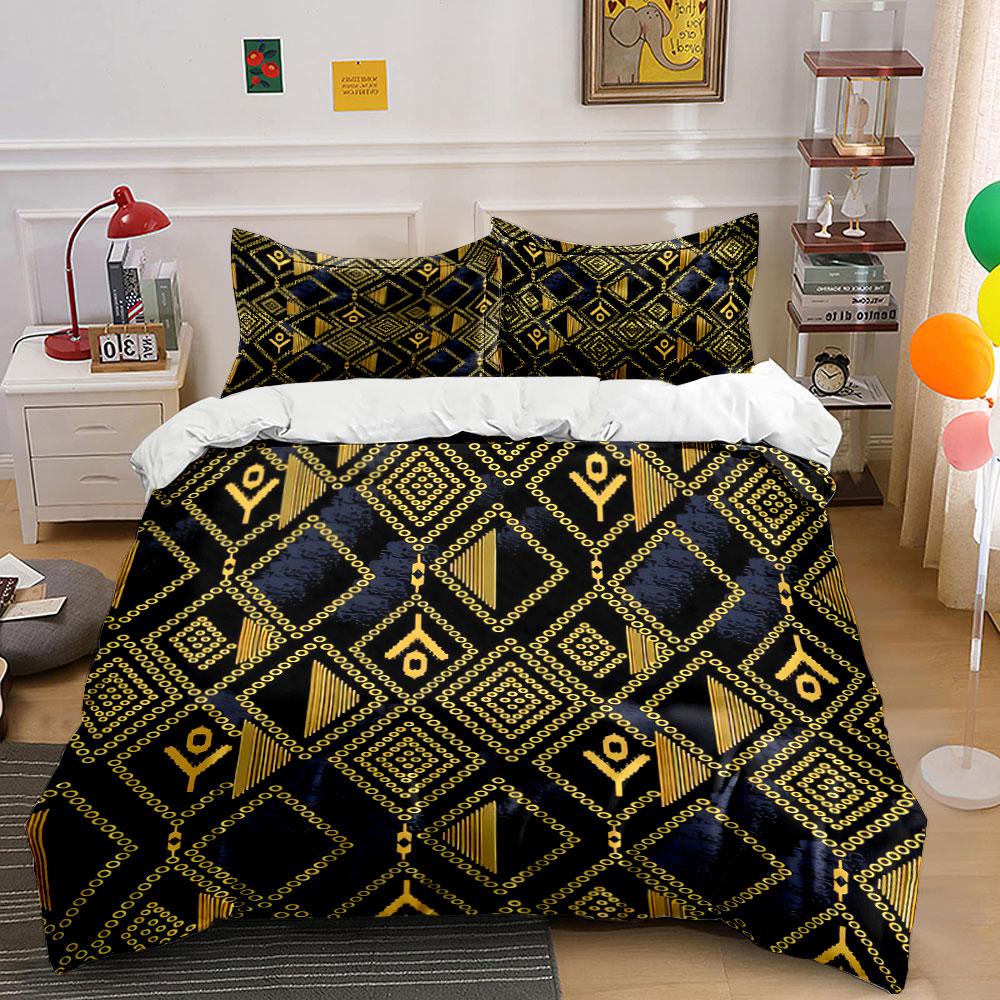Golden geometric diamond patterns. Bedding sets Duvet cover sets Duvet covers Pillowcases(1 * Duvet Cover 2 * Pillowcases without duvet insert) 135x200cm
Golden geometric diamond patterns. Bedding sets Duvet cover sets Duvet covers Pillowcases(1 * Duvet Cover 2 * Pillowcases without duvet insert) 135x200cm