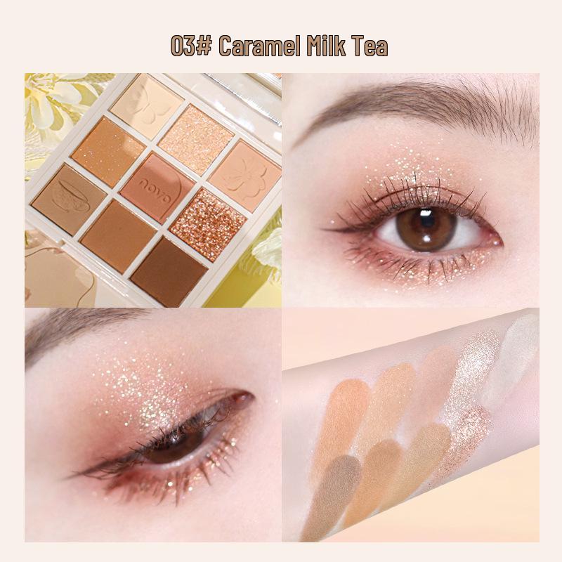 NOVO5462 British Afternoon Tea Nine-Color Eyeshadow Palette: Pearlescent & Matte Earth Tones for Students & Beginners.
NOVO5462 British Afternoon Tea Nine-Color Eyeshadow Palette: Pearlescent & Matte Earth Tones for Students & Beginners.