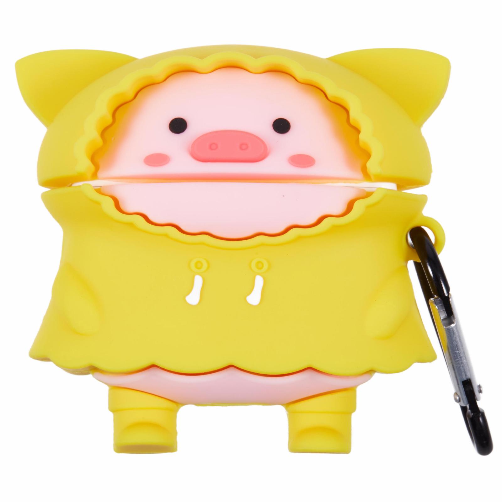 For Apple AirPods Pro Bluetooth-compatible Earphones Silicone Cover Raincoat Pig Protective Case with Carabiner A
For Apple AirPods Pro Bluetooth-compatible Earphones Silicone Cover Raincoat Pig Protective Case with Carabiner A