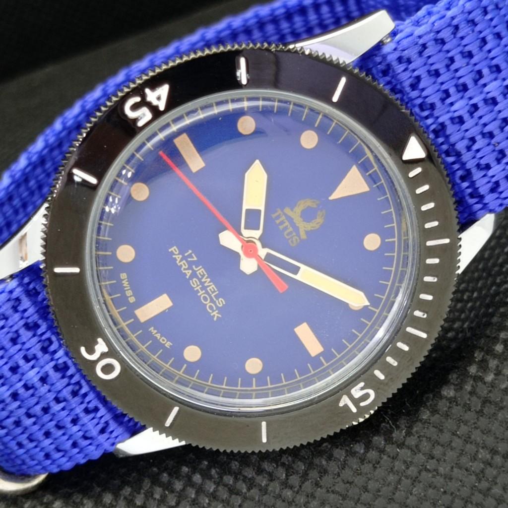REFURBISHED TURNABLE BEZEL SWISS MENS 40MM TITUS BLUE DIAL WATCH a303356-2 R1013-000a303356
REFURBISHED TURNABLE BEZEL SWISS MENS 40MM TITUS BLUE DIAL WATCH a303356-2 R1013-000a303356
