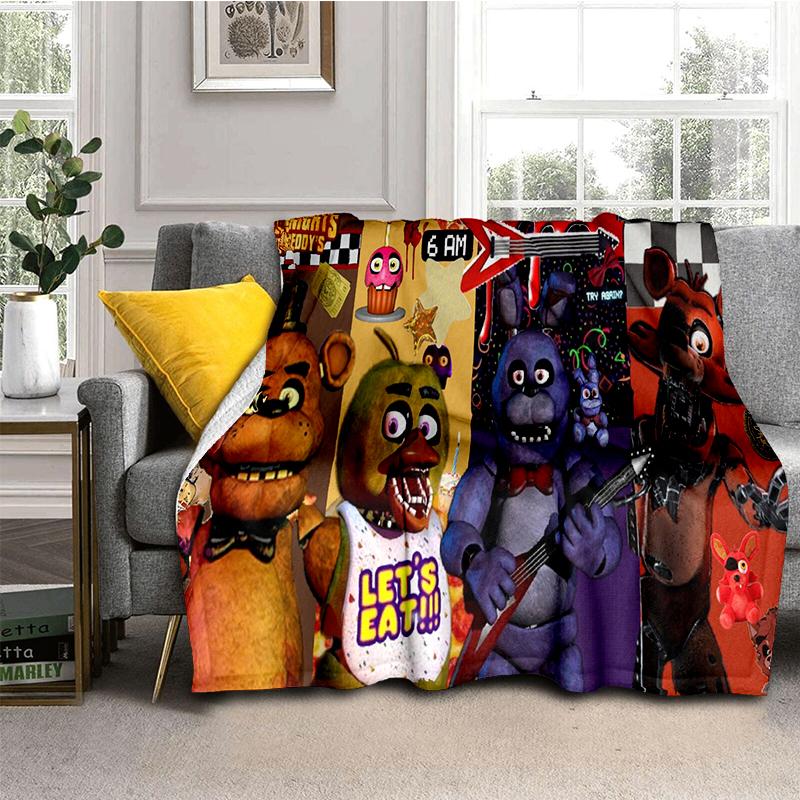 Жахлива гра F-FNAF Фредді Фільм Фланелева Ковдра М яка Тепла Плед для Спальні Вітальні Ліжка Подорожей Кемпінгу Пікніка Подарунок 75x90cm
Жахлива гра F-FNAF Фредді Фільм Фланелева Ковдра М яка Тепла Плед для Спальні Вітальні Ліжка Подорожей Кемпінгу Пікніка Подарунок 75x90cm