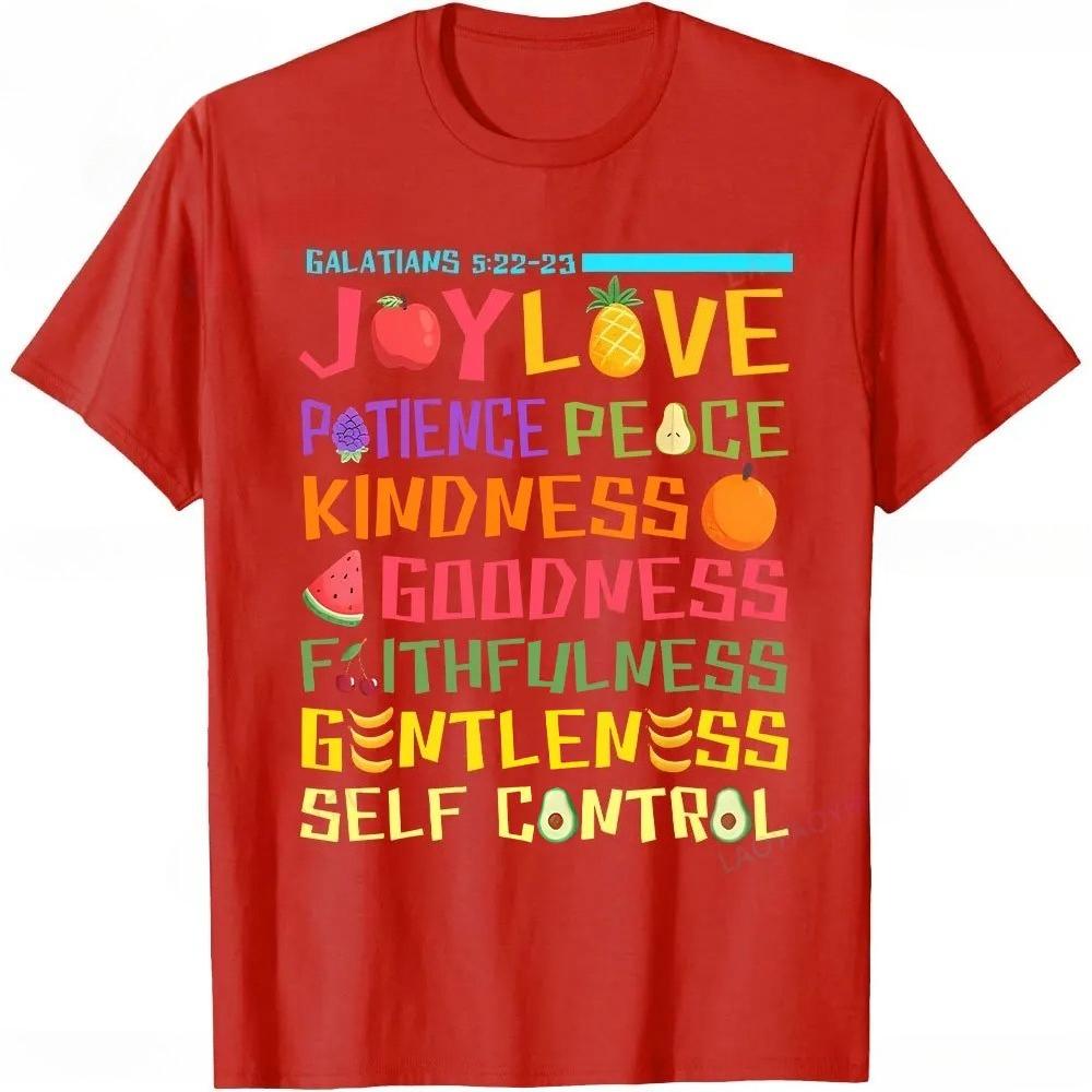 Fruit of The Holy Spirit Christian Tshirt Faith Main Scripture Summer ShortSleeve Top Printed Tshirt Graphic T Shirts Y2K 4XL
Fruit of The Holy Spirit Christian Tshirt Faith Main Scripture Summer ShortSleeve Top Printed Tshirt Graphic T Shirts Y2K 4XL