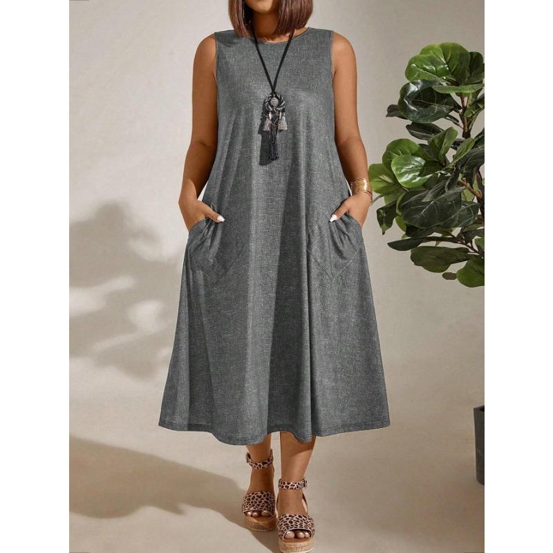 YYFS Женская мода лето весна однотонный принт без рукавов О-образный вырез свободная талия повседневные платья XL серый
YYFS Женская мода лето весна однотонный принт без рукавов О-образный вырез свободная талия повседневные платья XL серый