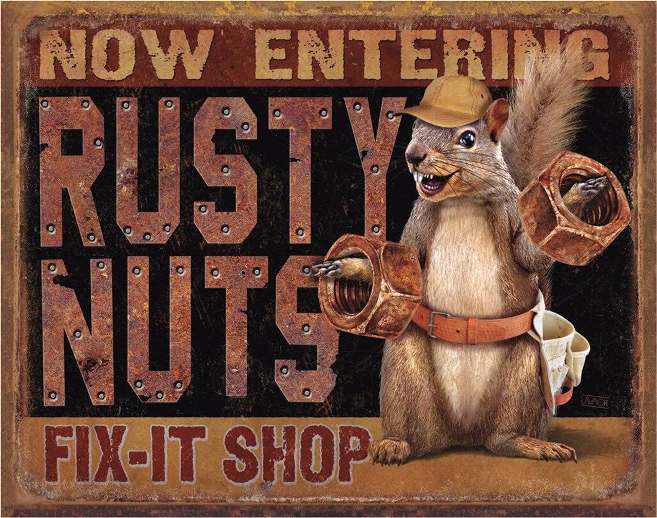 Desperate Enterprises Rusty Nuts Fix It Shop Tin Sign Nostalgic Vintage Metal Wall Decor Made in USA 20x30cm(7.8x11.8inch)
Desperate Enterprises Rusty Nuts Fix It Shop Tin Sign Nostalgic Vintage Metal Wall Decor Made in USA 20x30cm(7.8x11.8inch)