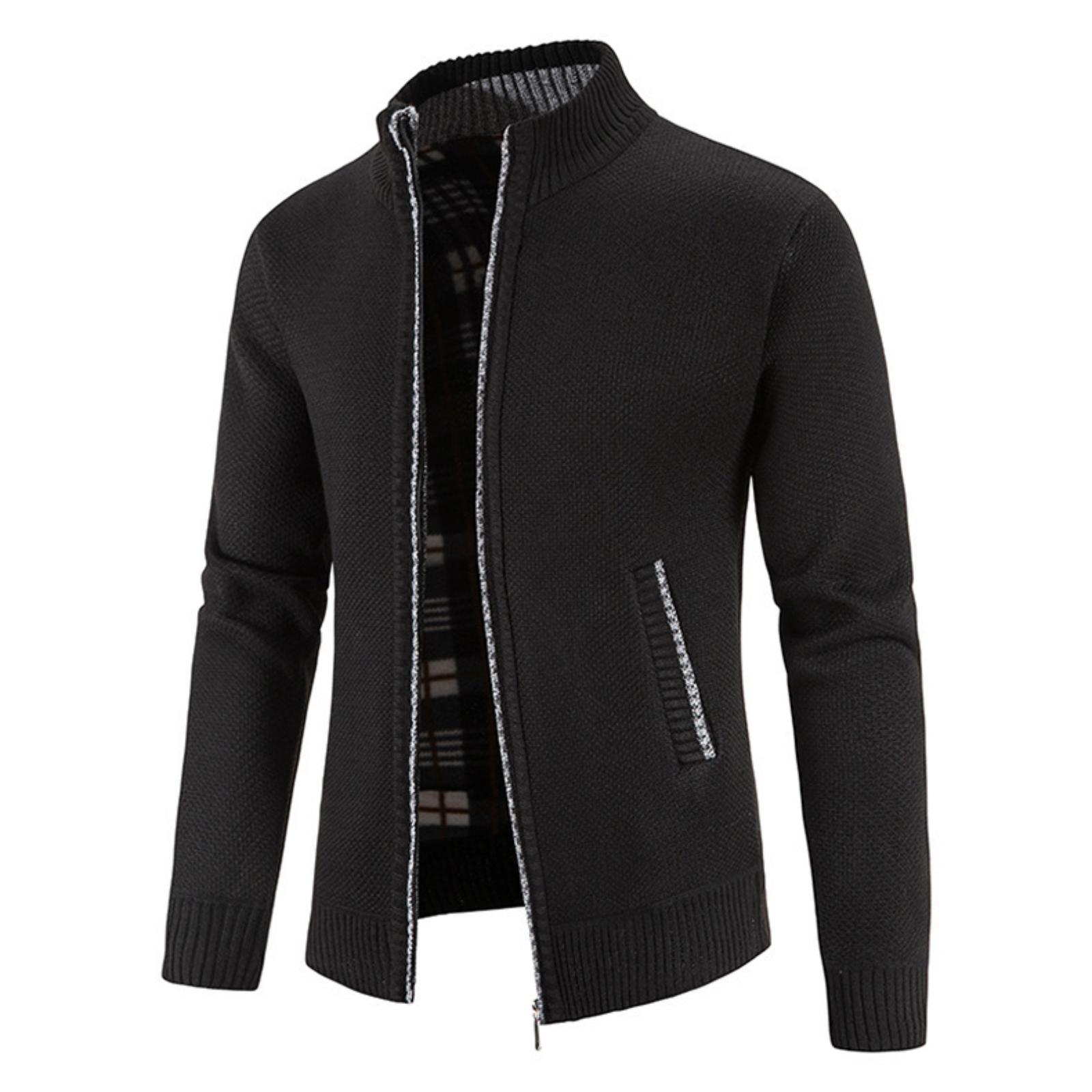 Men s Cardigan Zipper Sweater Fleece Stand Collar Jacket Men s Loose Knitwear Outerwear Top XXXL чорний
Men s Cardigan Zipper Sweater Fleece Stand Collar Jacket Men s Loose Knitwear Outerwear Top XXXL чорний