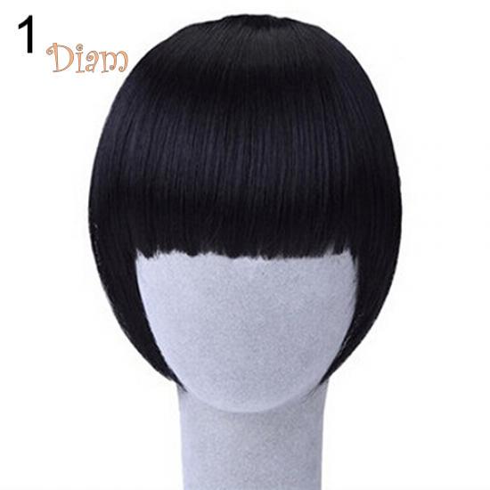 Tenfyer Pretty Girl s на клипсе с аккуратной челкой, прямой шиньон с бахромой в стиле «боб» чёрный