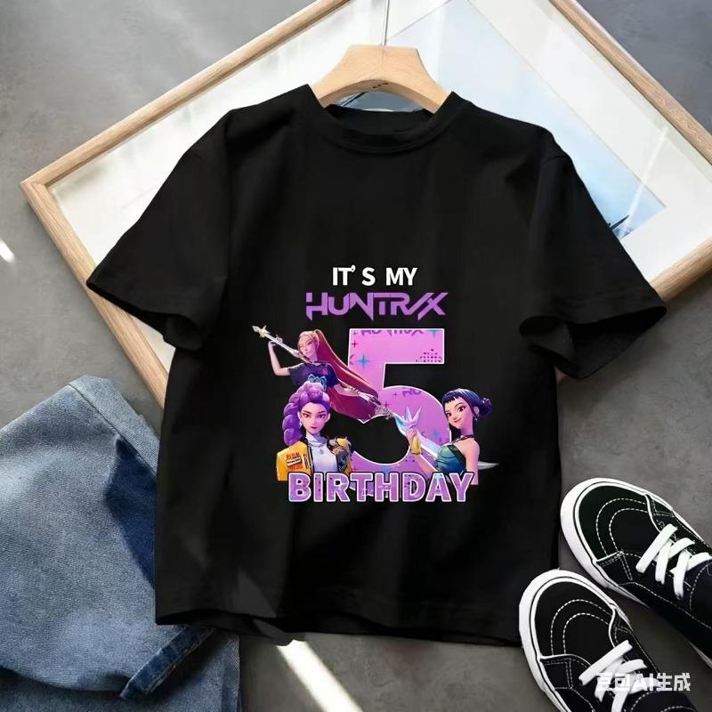 Summer Clothing K-pop Demon Hunter Digital T-shirt Short Sleeve Birthday Top Girl Party Short Sleeve Kids 160
Summer Clothing K-pop Demon Hunter Digital T-shirt Short Sleeve Birthday Top Girl Party Short Sleeve Kids 160