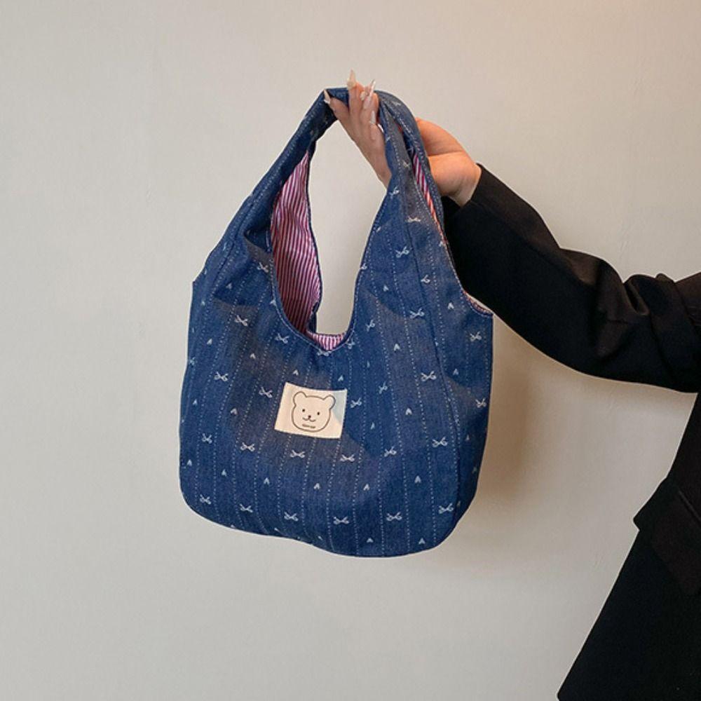 Korean Style Denim Bucket Bag Sweet Cute Wrist Bag Lovely Denim Bow Handbag Travel синій
Korean Style Denim Bucket Bag Sweet Cute Wrist Bag Lovely Denim Bow Handbag Travel синій