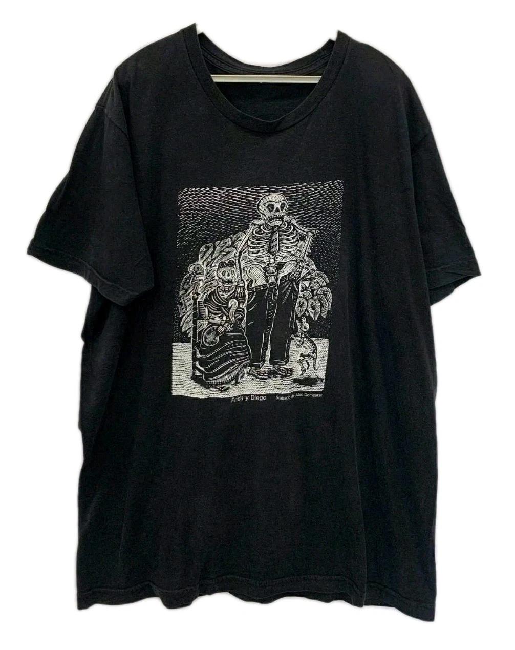 Vtg Alec Dempster Frida y Diego Skeleton Art Graphic Black T-Shirt Sz XL #90 2XL
Vtg Alec Dempster Frida y Diego Skeleton Art Graphic Black T-Shirt Sz XL #90 2XL