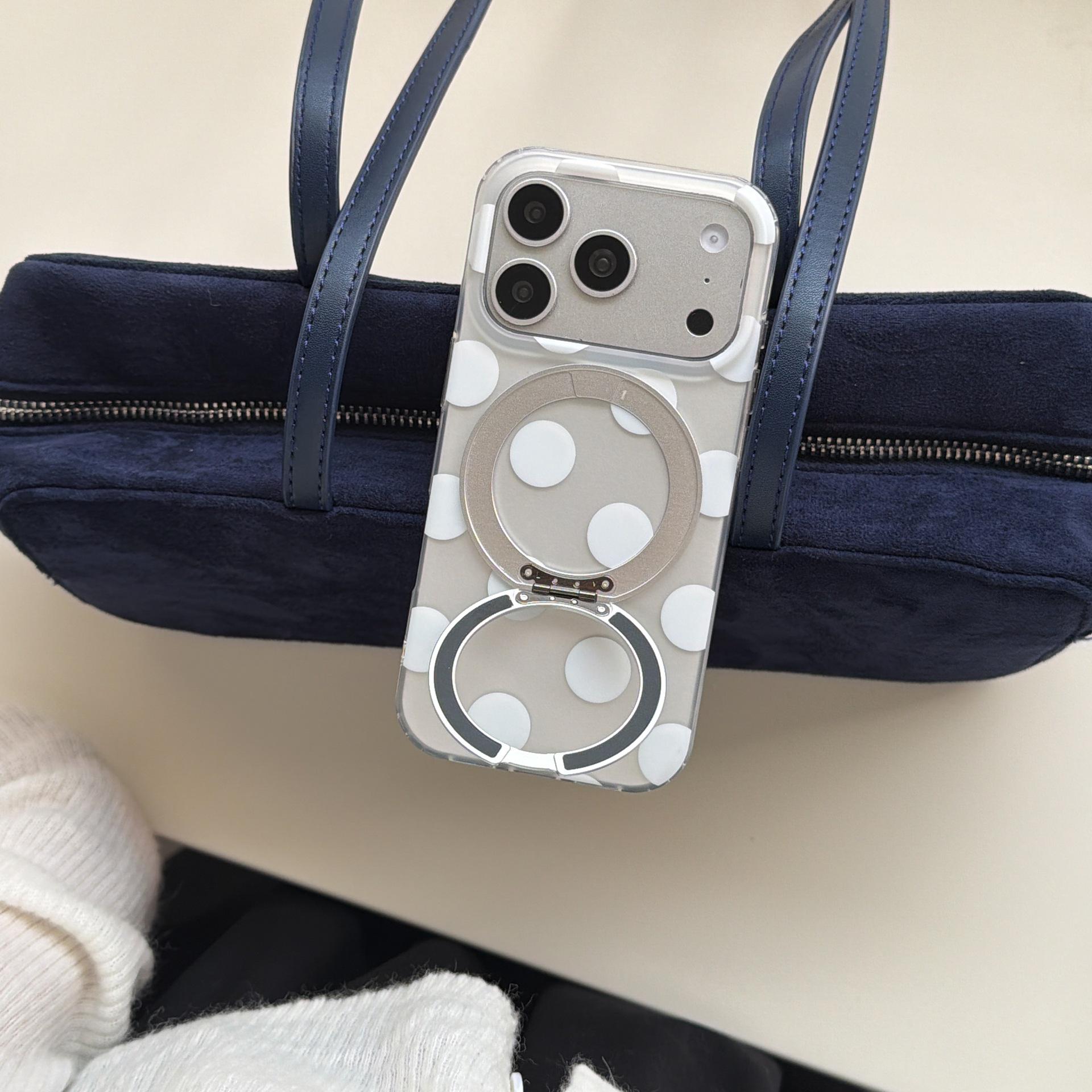 High-End Polka Dot 360° Stand Case for iPhone Pro Max 17/16/15 iPhone 15
High-End Polka Dot 360° Stand Case for iPhone Pro Max 17/16/15 iPhone 15