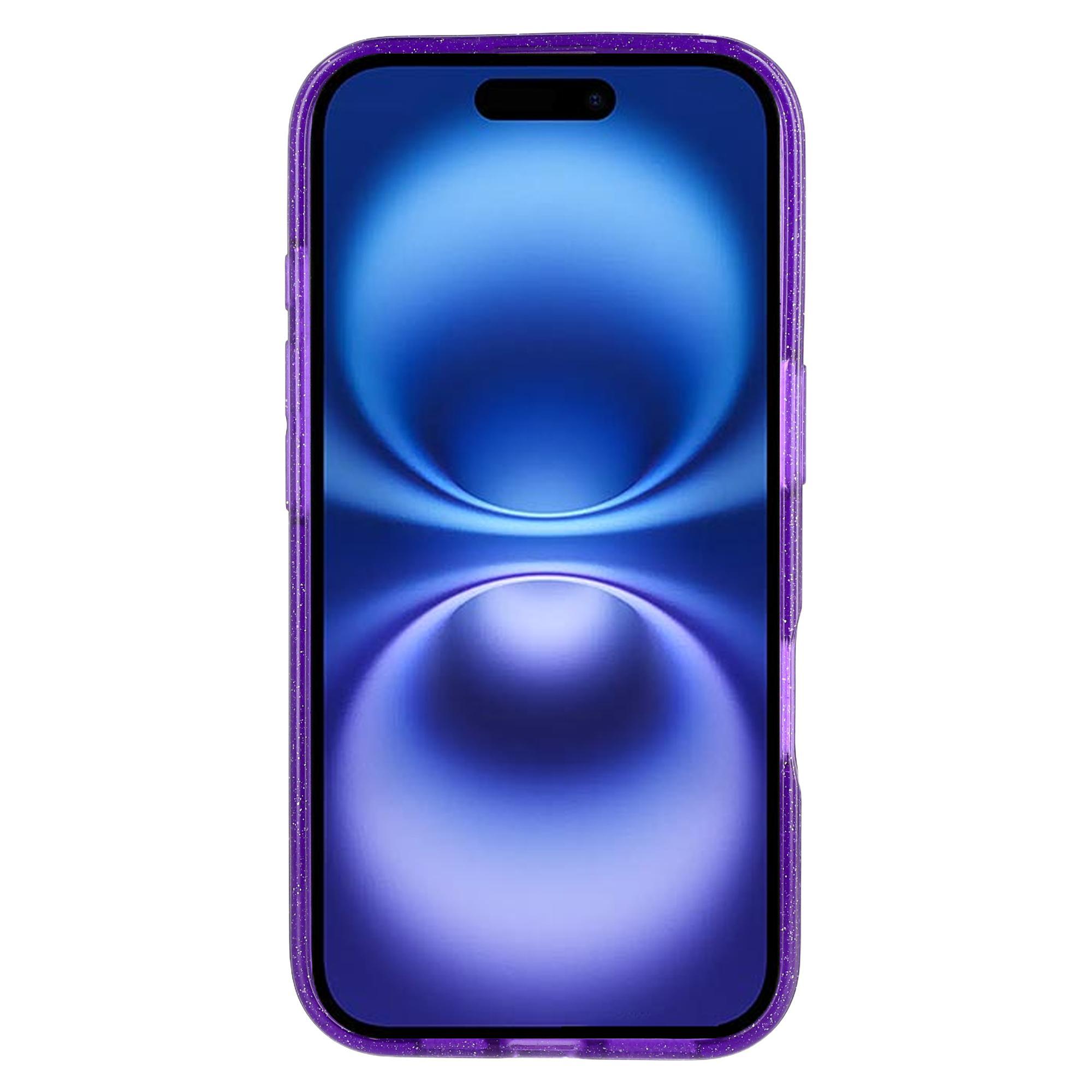 For iPhone 16 Case Compatible with MagSafe 2.0mm PC+TPU Glitter Phone Cover Purple
For iPhone 16 Case Compatible with MagSafe 2.0mm PC+TPU Glitter Phone Cover Purple