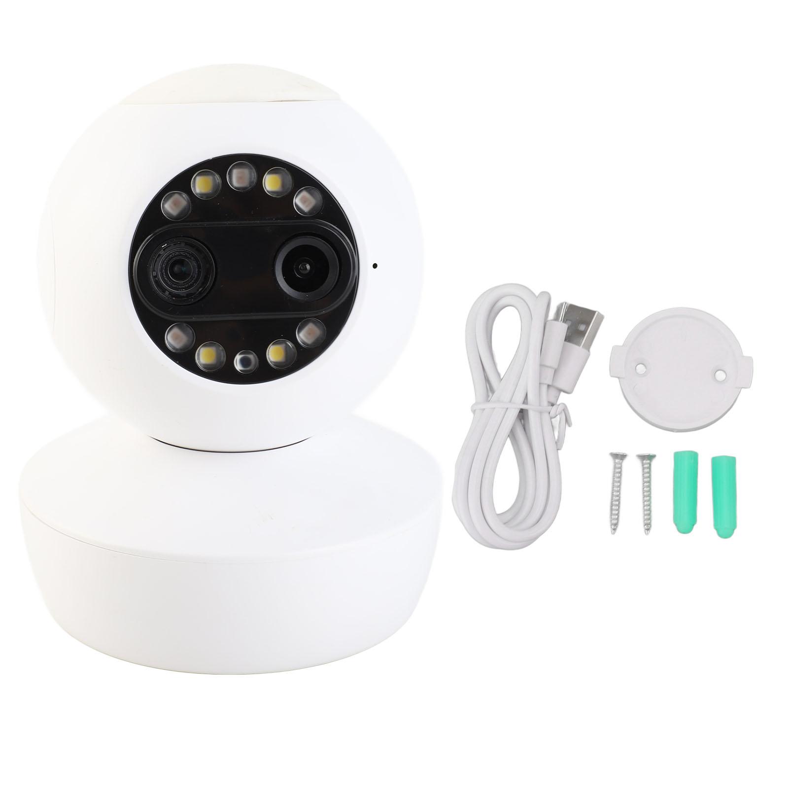 1080P Security Camera 2 Lens WiFi Night Vision Wide Angle Motion Detection 2 Way Talk Indoor Camera
1080P Security Camera 2 Lens WiFi Night Vision Wide Angle Motion Detection 2 Way Talk Indoor Camera