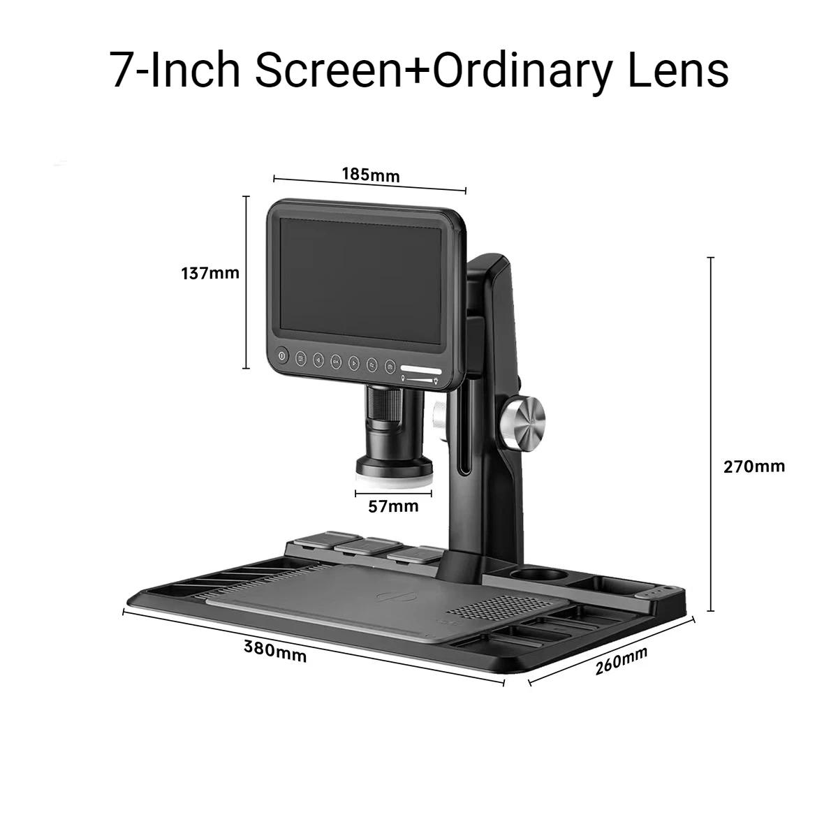 50X-1600X Digital Microscope for Electronics Repair HD 12MP 7 Screen Soldering Microscope With 600℃ Heat Insulation Pad
50X-1600X Digital Microscope for Electronics Repair HD 12MP 7 Screen Soldering Microscope With 600℃ Heat Insulation Pad