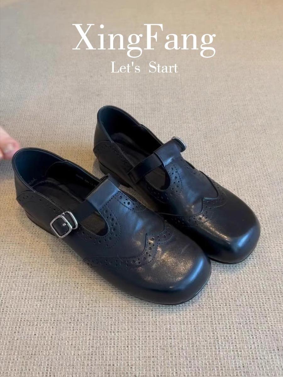Soft leather version~ Flat-bottomed Brock engraved small leather shoes for women s 2025 spring and autumn new round head casual Mary Jane single shoes 40 чёрный
Soft leather version~ Flat-bottomed Brock engraved small leather shoes for women s 2025 spring and autumn new round head casual Mary Jane single shoes 40 чёрный