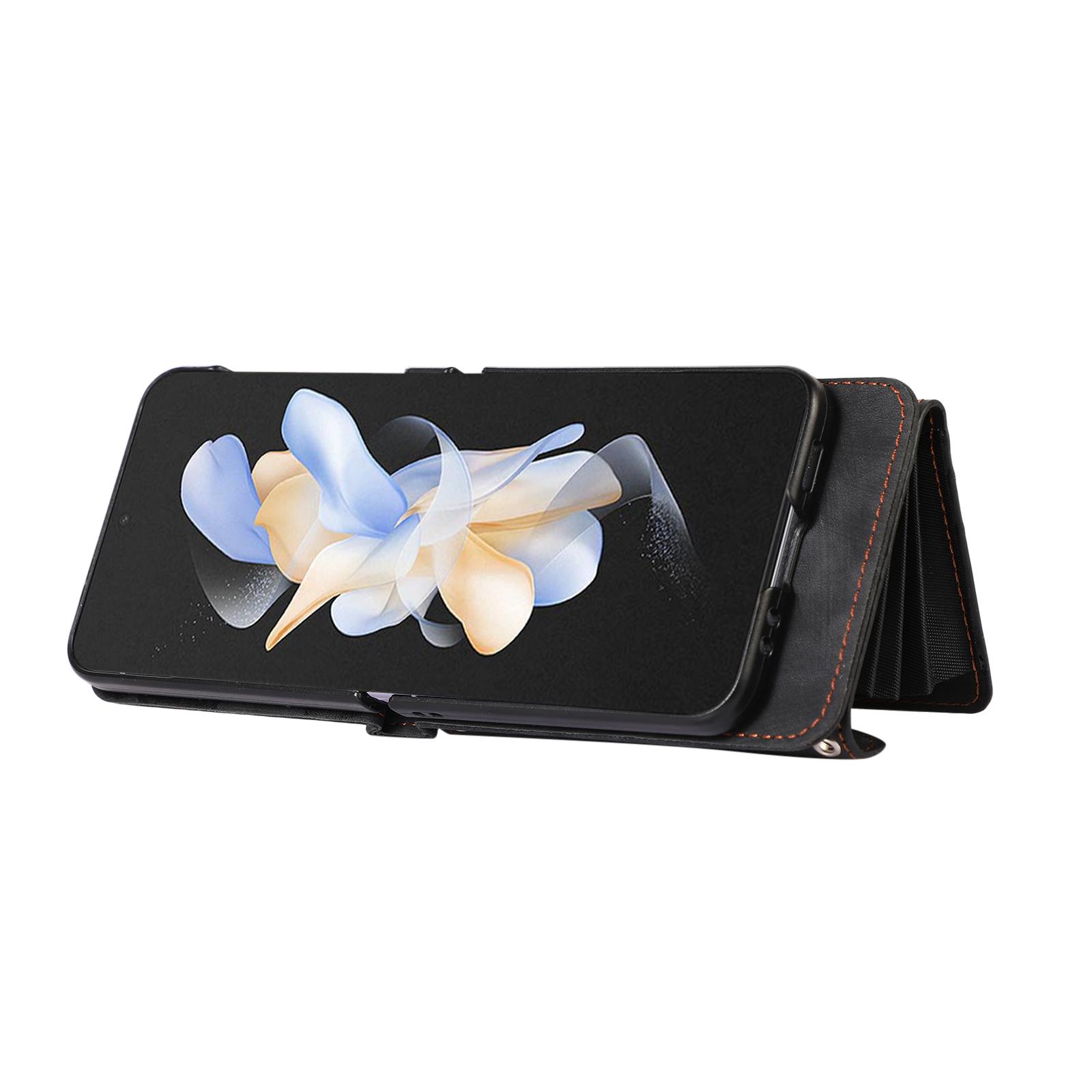 For Samsung Galaxy Z Flip6 5G Case PU Leather+TPU RFID Blocking Card Slots Phone Cover with 2 Straps Blue
For Samsung Galaxy Z Flip6 5G Case PU Leather+TPU RFID Blocking Card Slots Phone Cover with 2 Straps Blue