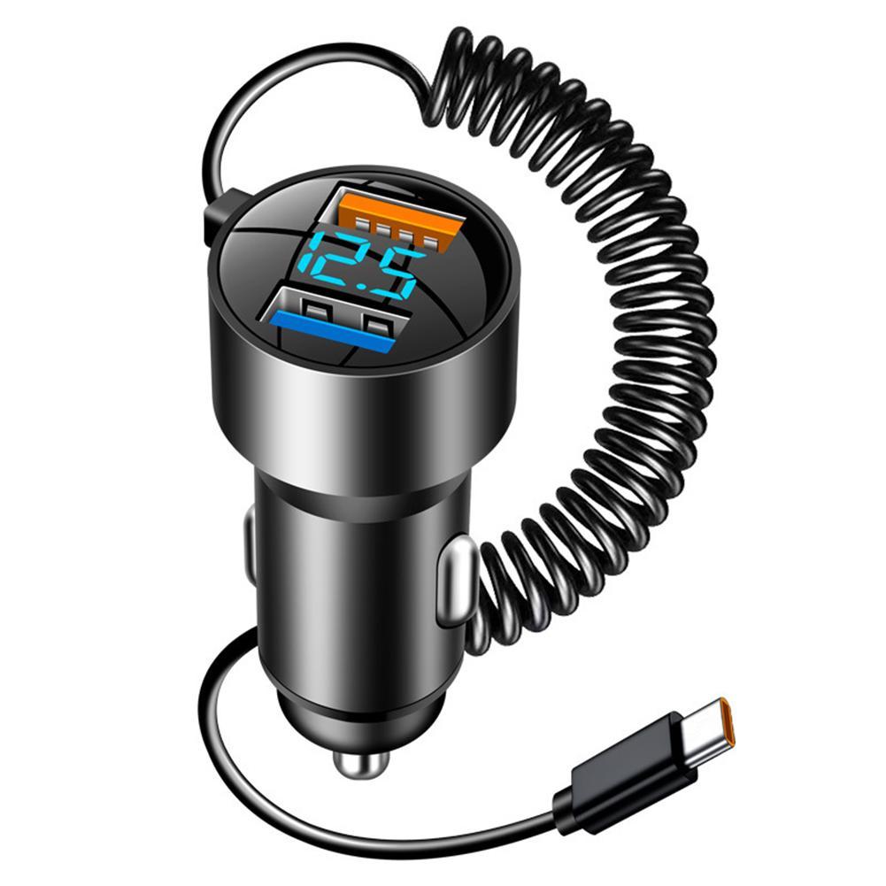 100W PD+QC3.0 Aluminum Alloy Car Charger Super Fast LED TYPE-C Accessories Car Charger Adapter Display Charging Power
100W PD+QC3.0 Aluminum Alloy Car Charger Super Fast LED TYPE-C Accessories Car Charger Adapter Display Charging Power