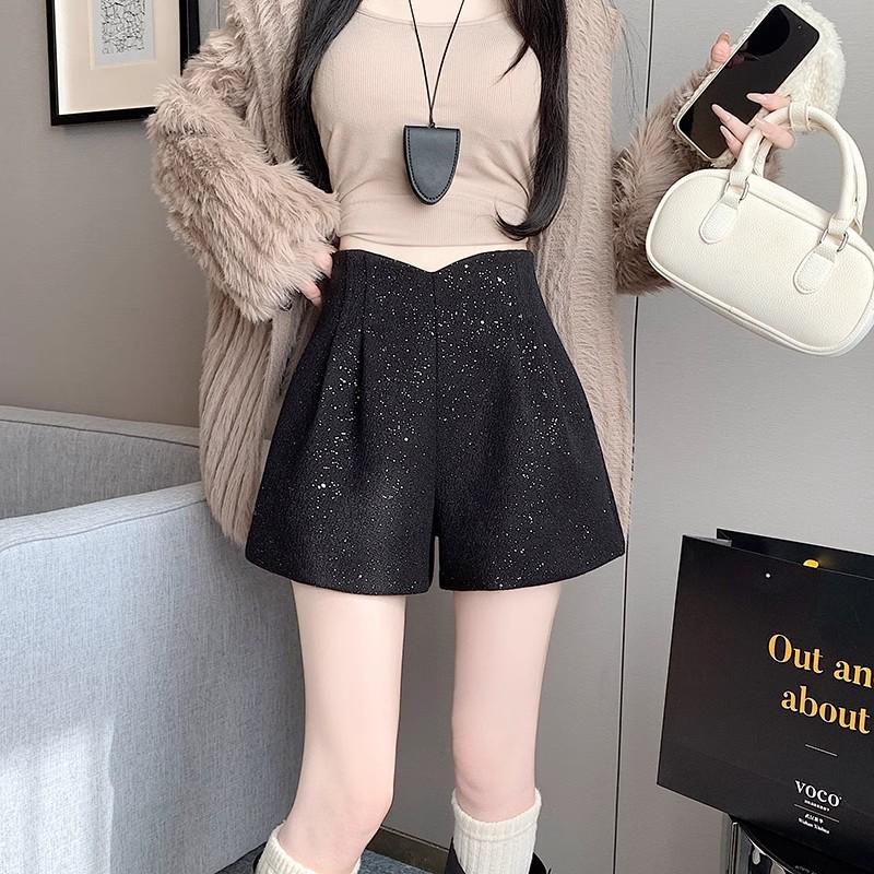 High-Waisted Wool A-Line Sequin Shorts - Petite Sparkling Starry Sky Wide-Leg Style 4XL чёрный
High-Waisted Wool A-Line Sequin Shorts - Petite Sparkling Starry Sky Wide-Leg Style 4XL чёрный