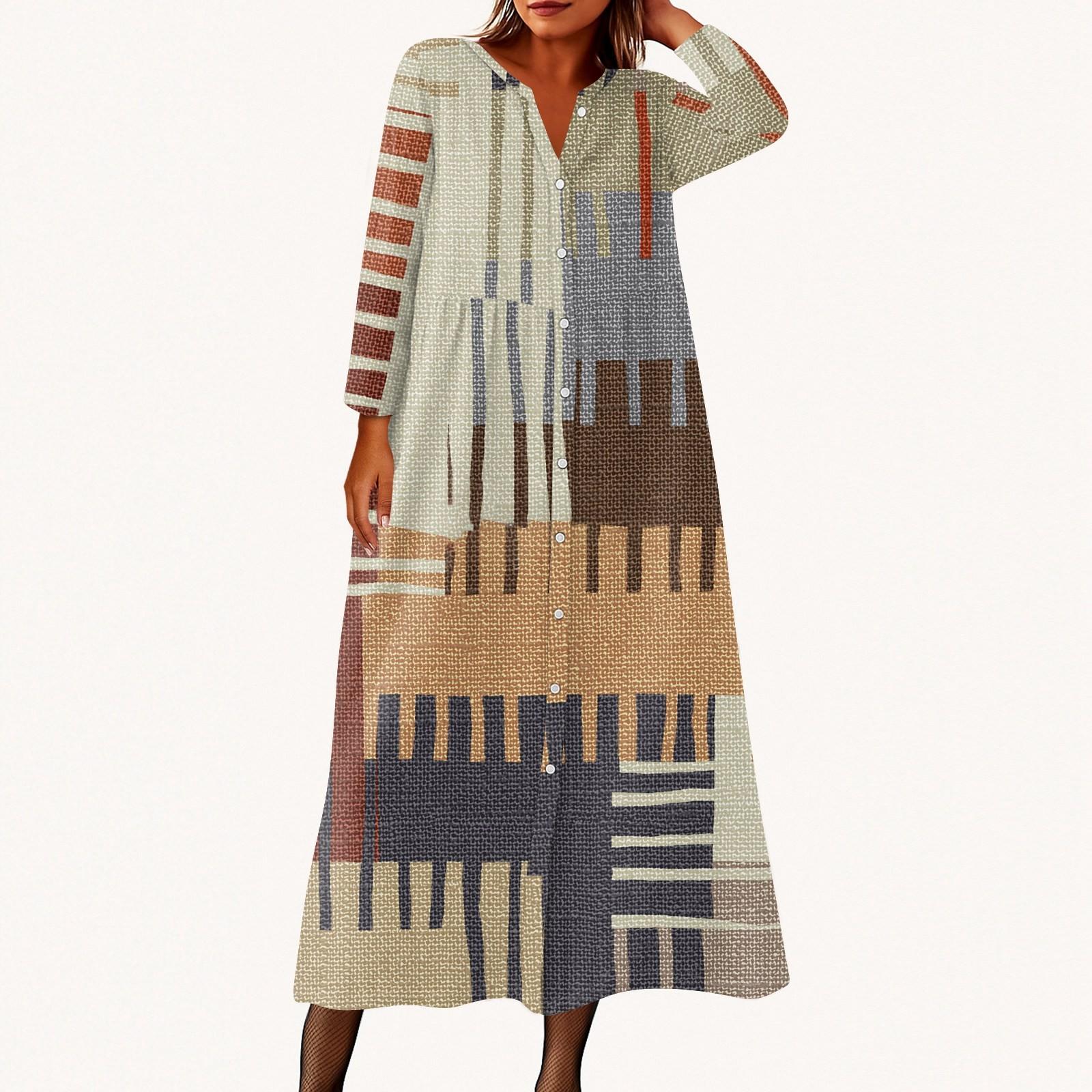 Women s Fashionable Printed Round Neck Seven Quarter Sleeve Button Loose Shirt Dress XXL коричневий
Women s Fashionable Printed Round Neck Seven Quarter Sleeve Button Loose Shirt Dress XXL коричневий