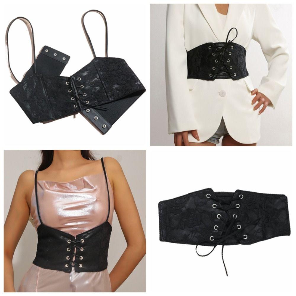 Chest Support Lace Cummerbunds PU Leather Waist Belt Luxury Women Waistband Ladies Style B
Chest Support Lace Cummerbunds PU Leather Waist Belt Luxury Women Waistband Ladies Style B