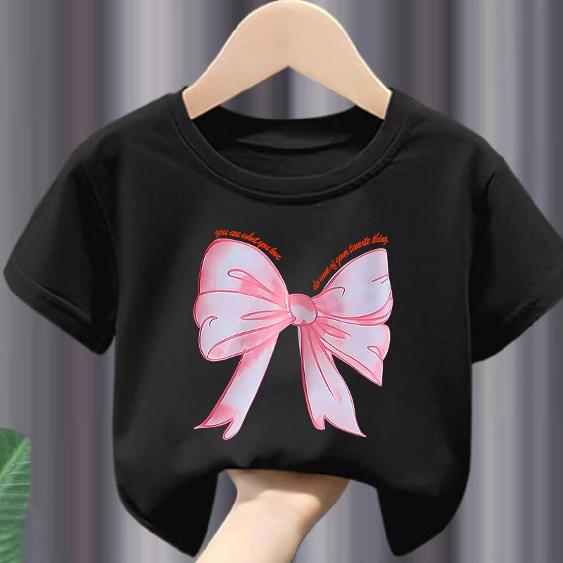 Children s Summer T-shirt Casual Trend Bowknot Print Fashionable round Collar Short Sleeve Kids Clothing Summer polyester 100
Children s Summer T-shirt Casual Trend Bowknot Print Fashionable round Collar Short Sleeve Kids Clothing Summer polyester 100